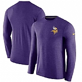 Men's Minnesota Vikings Nike Purple Coaches Long Sleeve Performance T-Shirt,baseball caps,new era cap wholesale,wholesale hats